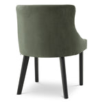 Alternate perspective of Dining Chair Chavelle — Black, Torrin Green Velvet finish (Image 6)