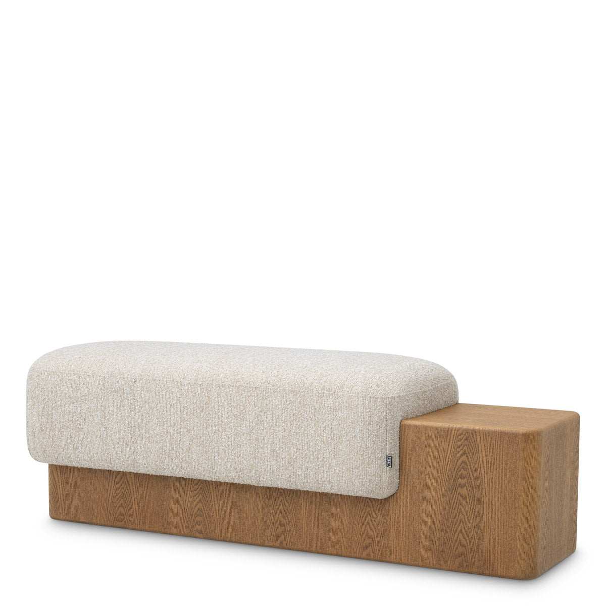 Eichholtz Bench Colburn — Brown Veneer, Kempton Beige hero image (Image 1)