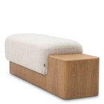 Lifestyle angle of Bench Colburn with refined Brown Veneer, Kempton Beige tones (Image 8)