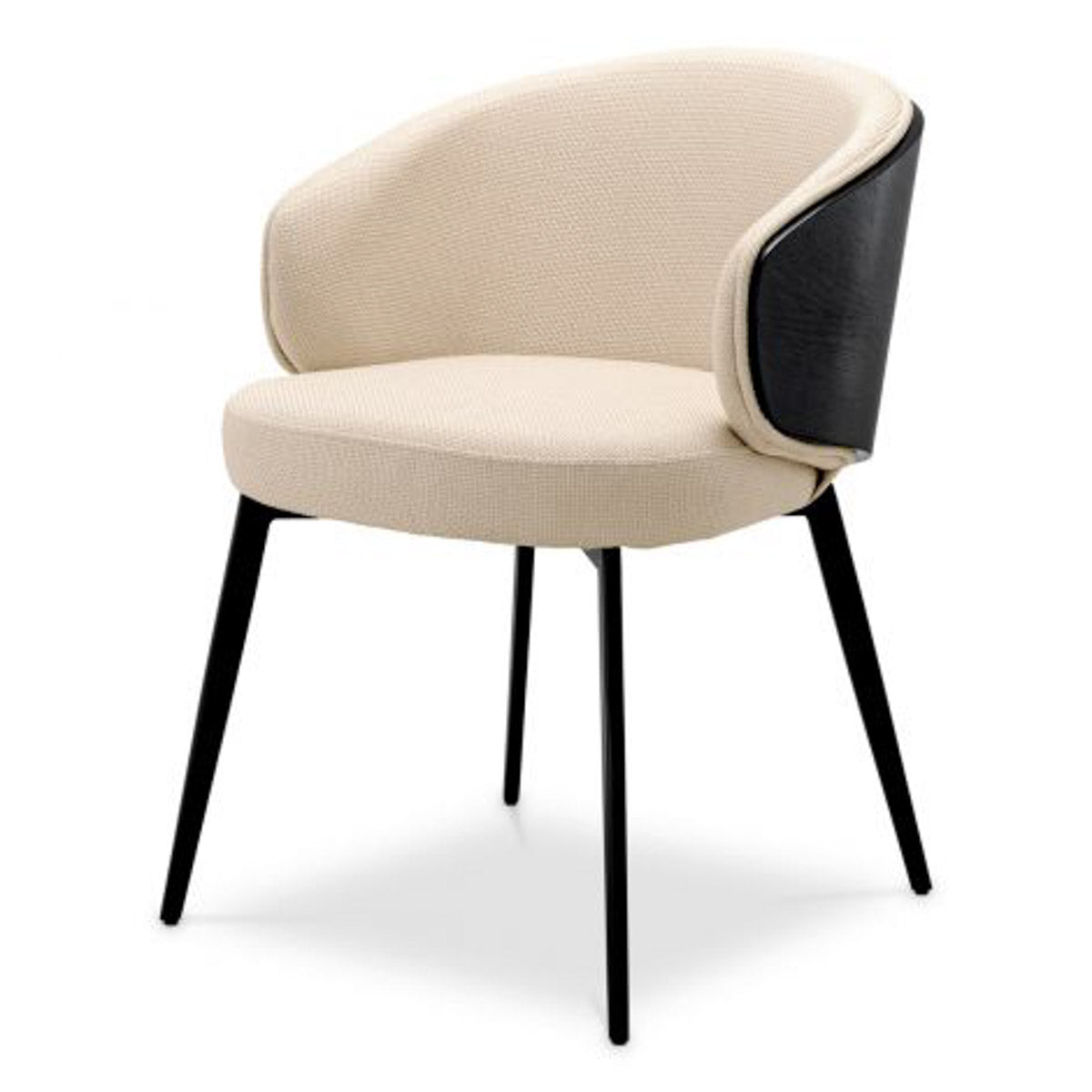 Dining Chair Camerota Scalea sand | black wooden back | black legs 100% polyester Chairs & Sofas A118570 13