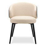 Dining Chair Camerota Scalea sand | black wooden back | black legs 100% polyester Chairs & Sofas A118570 3
