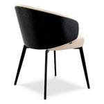 Dining Chair Camerota Scalea sand | black wooden back | black legs 100% polyester Chairs & Sofas A118570 4