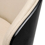 Dining Chair Camerota Scalea sand | black wooden back | black legs 100% polyester Chairs & Sofas A118570 6