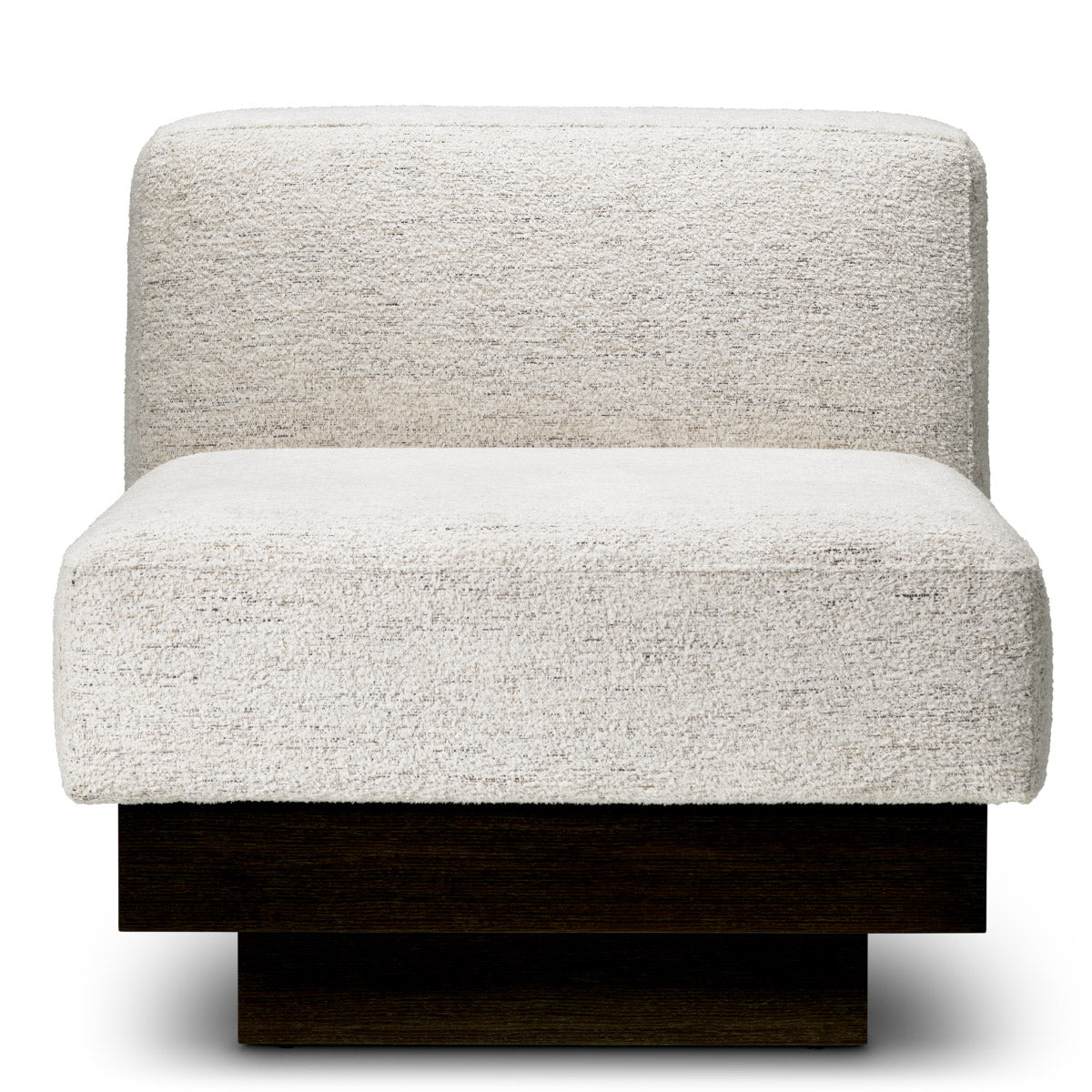 Chair Bastion Seashell off-white | charcoal veneer base 50% polyester | 50% viscose Chairs & Sofas A118980 4
