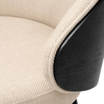 Bar Stool Camerota Scalea sand | black wooden back | black legs | swivel 100% polyester Chairs & Sofas A119050 8