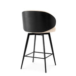 Counter Stool Camerota Scalea sand | black wooden back | black legs | swivel 100% polyester Chairs & Sofas A119051 4