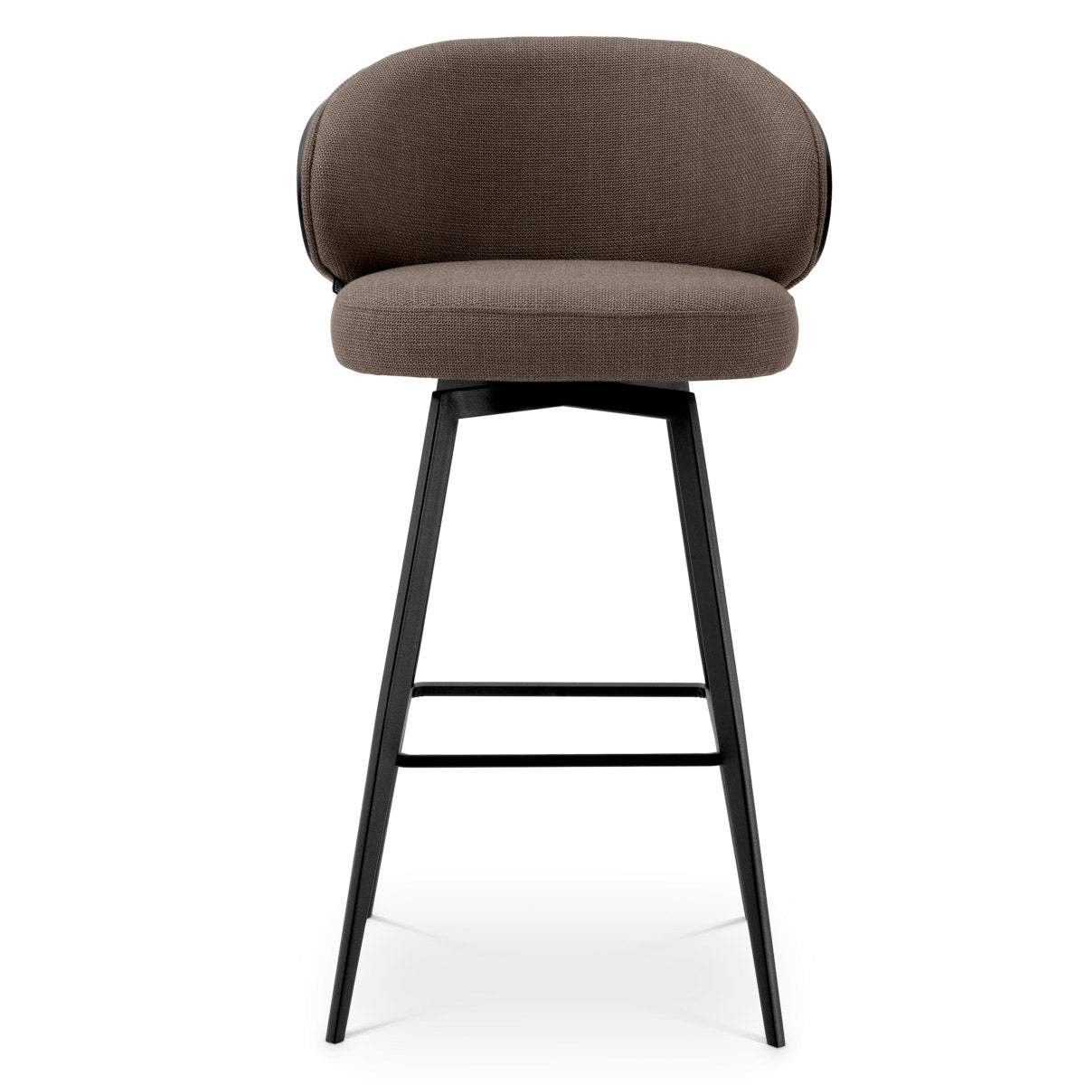 Bar Stool Camerota Scalea grey | black wooden back | black legs | swivel 100% polyester Chairs & Sofas A119537 3