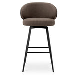Bar Stool Camerota Scalea grey | black wooden back | black legs | swivel 100% polyester Chairs & Sofas A119537 3