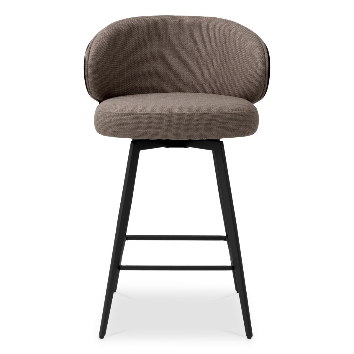 Counter Stool Camerota Scalea grey | black wooden back | black legs | swivel 100% polyester Chairs & Sofas A119538 3