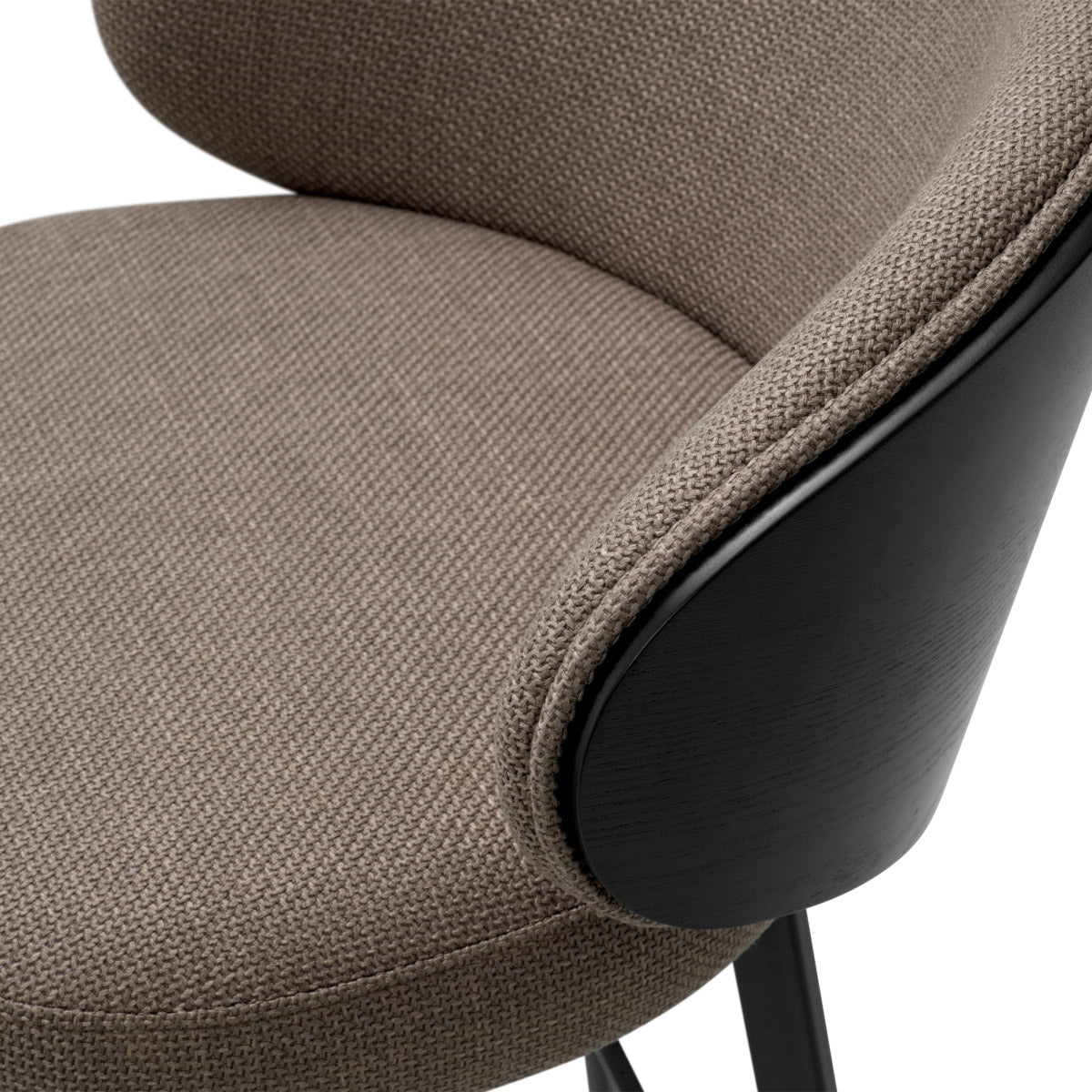 Counter Stool Camerota Scalea grey | black wooden back | black legs | swivel 100% polyester Chairs & Sofas A119538 6