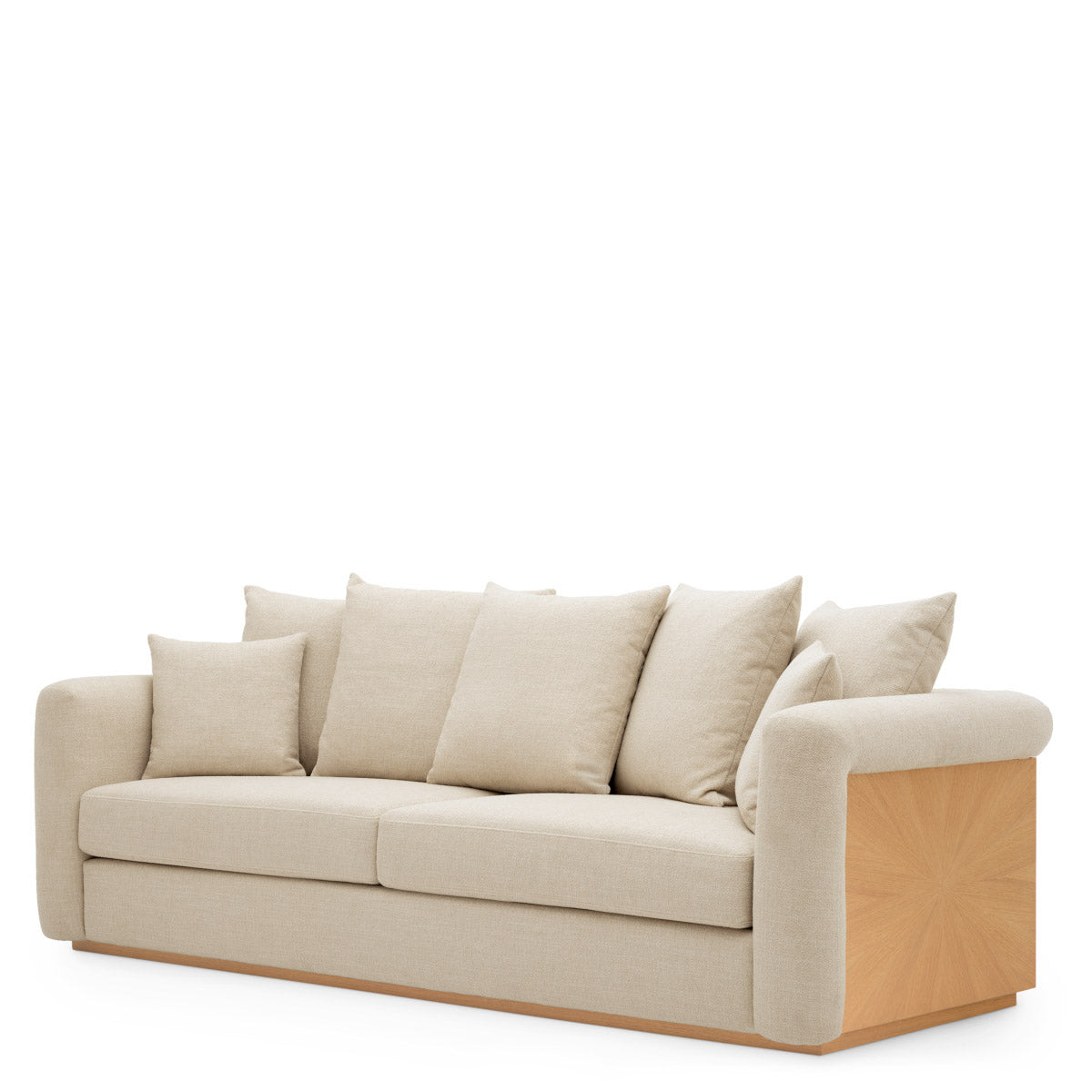 Sofa Amadeo Natural oak veneer | renato ecru 51% recycled polyester | 49% polyester Chairs & Sofas A119567 2