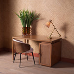 Dining Chair Camerota Sabino beige | walnut finish back | black legs 100% polyester Chairs & Sofas A119654 3