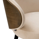 Bar Stool Camerota Sabino beige | walnut finish back | black legs | swivel 100% polyester Chairs & Sofas A119669 6