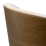 Counter Stool Camerota Sabino beige | walnut finish back | black legs | swivel 100% polyester Chairs & Sofas A119670 8
