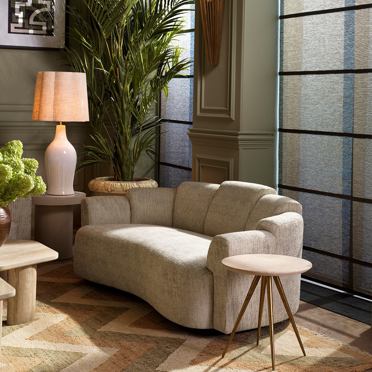 Sofa Marbella S Creststone beige | black base 42% polyester | 29% acrylic | 26% viscose | 3% wool Chairs & Sofas A119774 3