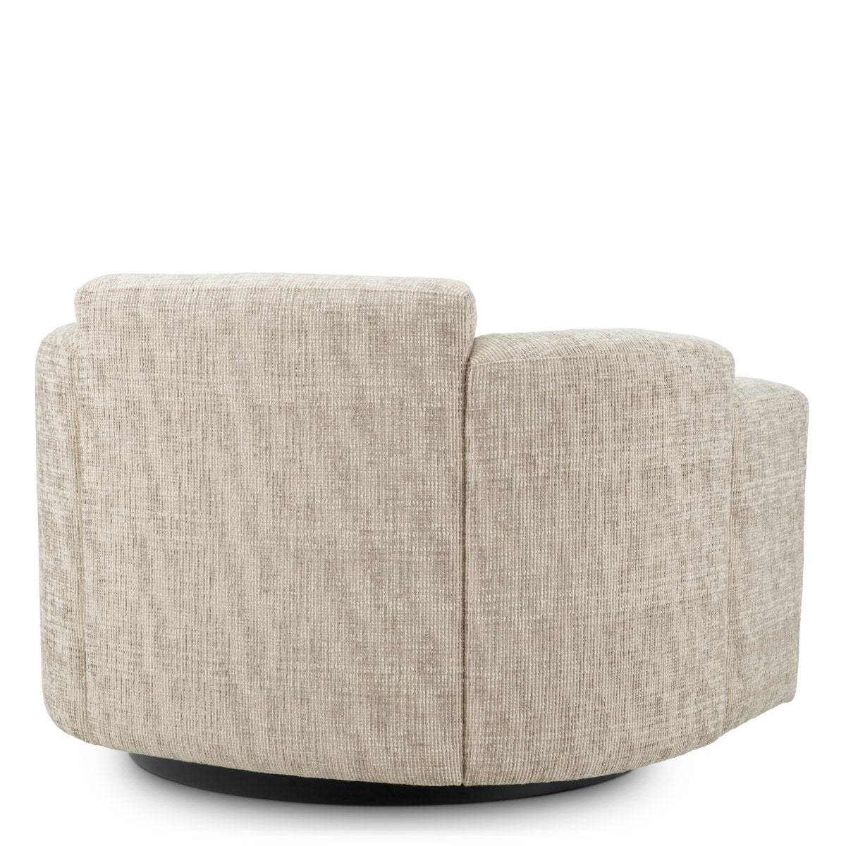 Swivel Chair Marbella Creststone beige | black swivel base 42% polyester | 29% acrylic | 26% viscose | 3% wool Chairs & Sofas A119785 5
