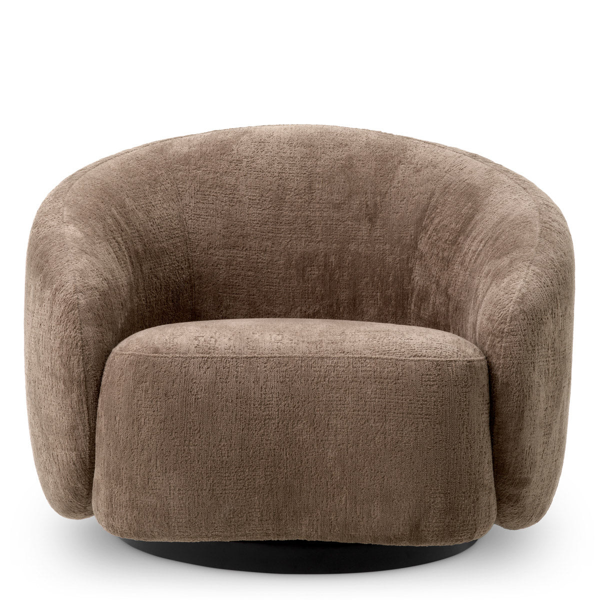 Swivel Chair Amore Avelin brown | black swivel base 100% polyester Chairs & Sofas A119810 4