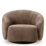 Swivel Chair Amore Avelin brown | black swivel base 100% polyester Chairs & Sofas A119810 4
