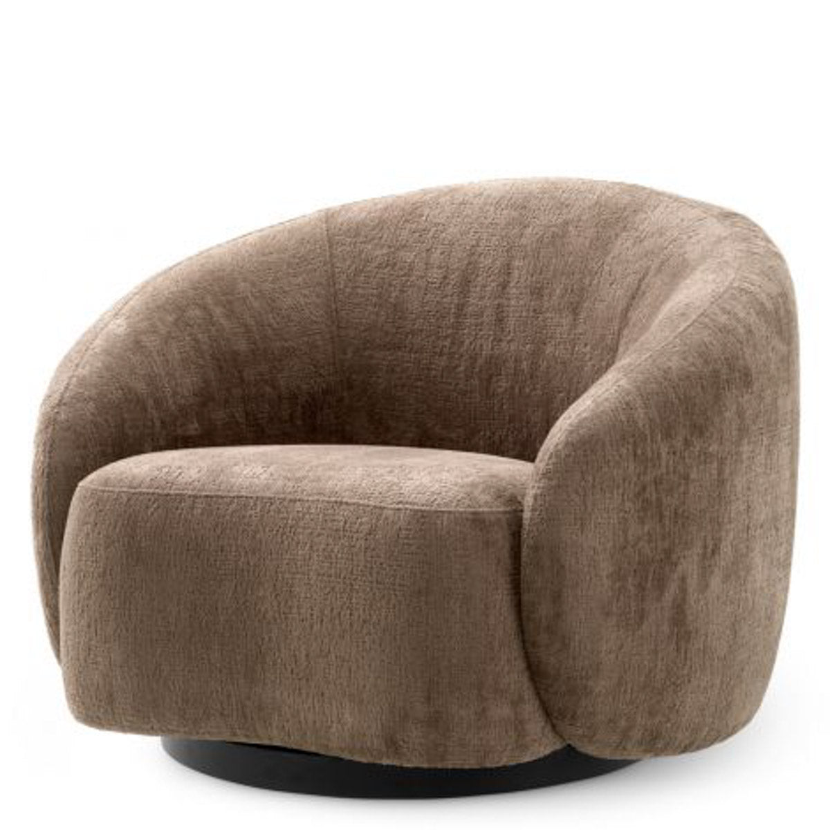 Swivel Chair Amore Avelin brown | black swivel base 100% polyester Chairs & Sofas A119810 10