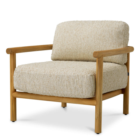 Outdoor Chair Ombria Natural teak | arden natural 100% polyester Outdoor A120255 2