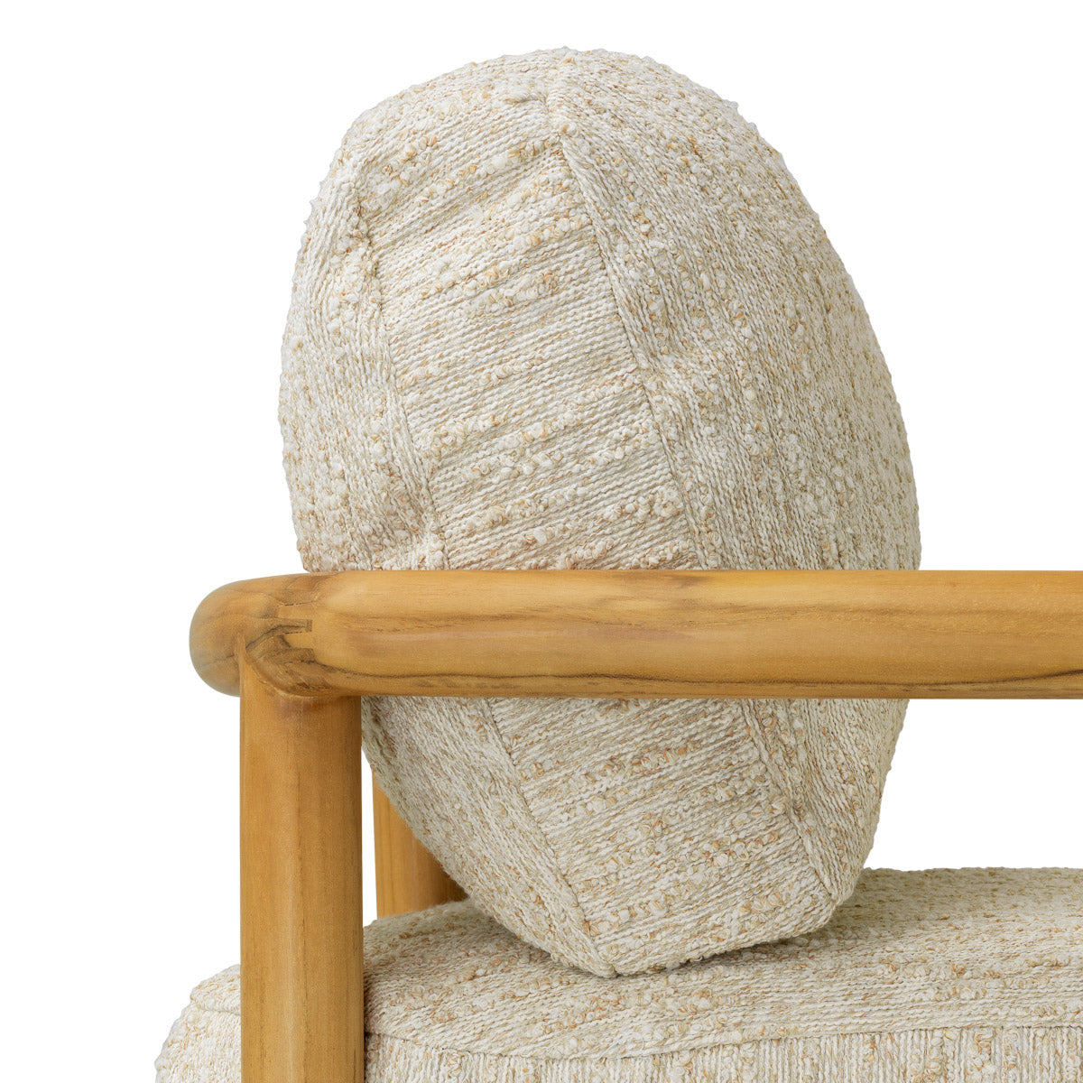 Outdoor Chair Ombria Natural teak | arden natural 100% polyester Outdoor A120255 8