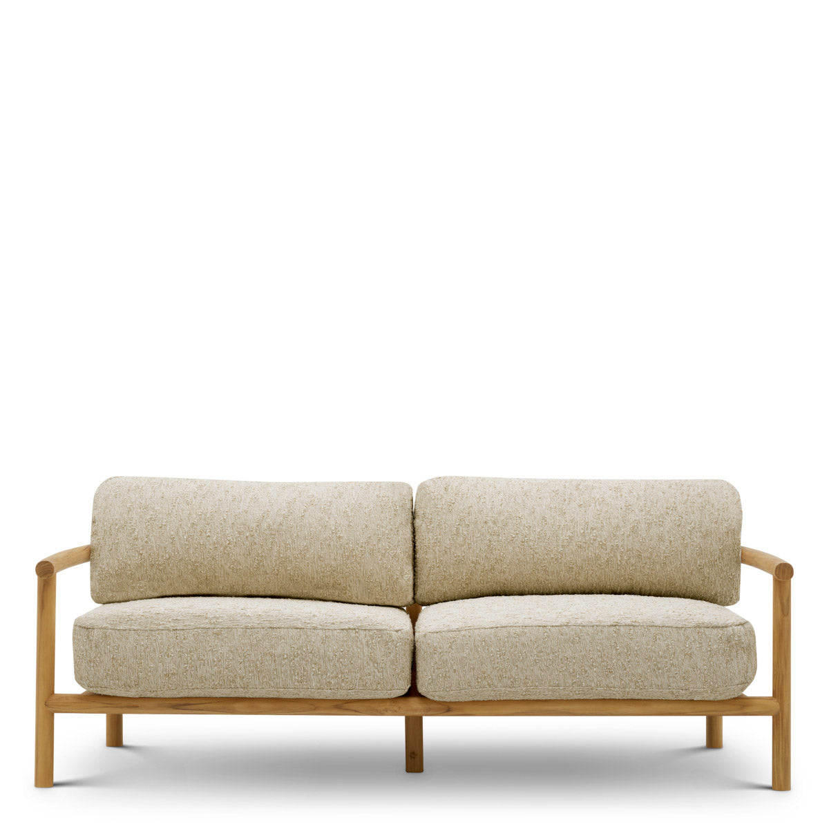 Outdoor Sofa Ombria Natural teak | arden natural 100% polyester Outdoor A120256 4