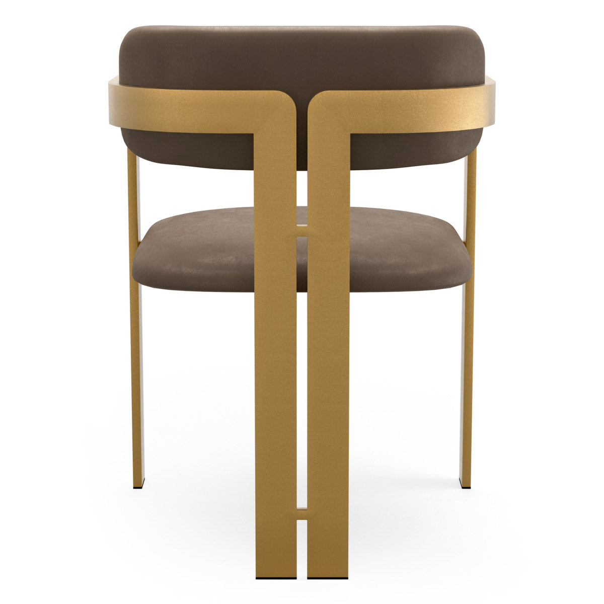 Dining Chair Donato Brushed brass finish | seymore truffle 100% leather Chairs & Sofas A120935 4