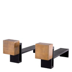 Eichholtz Andiron Chitry set of 2 sturdy metal firedog is provided with a black finish. The rack holds the logs off