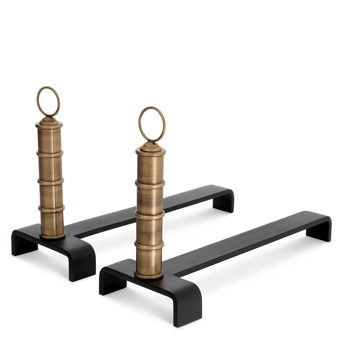 Eichholtz Andiron Vauxbons set of 2 The elegant style of this 2-piece set of Vauxbons Andirons makes these precious fireplace tools