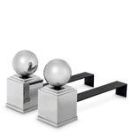 Eichholtz Andiron Viviers set of 2 By elevating the hearth fire, the Viviers Andirons make sure the air can reach the