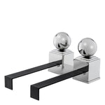 Eichholtz Andiron Viviers set of 2 fire from all sides. The elevation reduces the distance from the fire to the chimney,