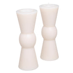 Eichholtz Artificial Candle Arto L set of 2 that are connected by a single round middle section. Artificial Candle Arto L set of