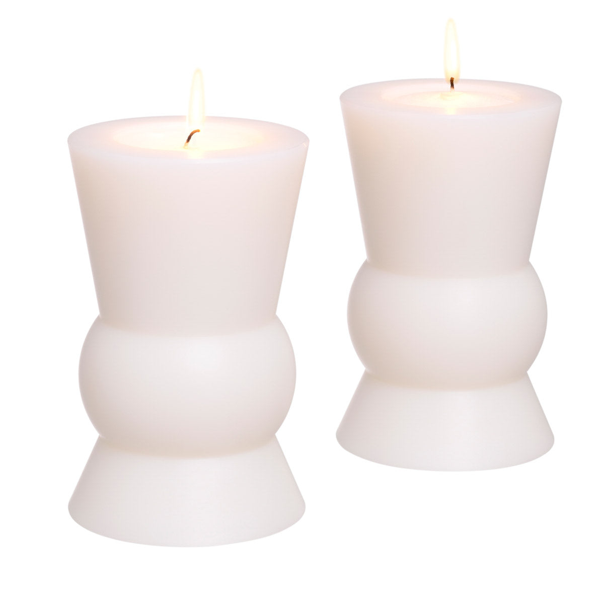 Eichholtz Artificial Candle Arto S set of 2 and small cone that are connected by a single round section. Both sides of each