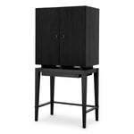 Eichholtz Bar Cabinet Dimitrios Ribbed door panels lend geometry to the distinctive Dimitros Bar Cabinet, inspired by the aesthetic