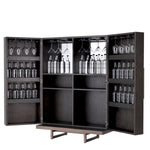 Eichholtz Bar Cabinet Harrison storage solution for glassware, wines and liquors. The inside of the cabinet is fitted with