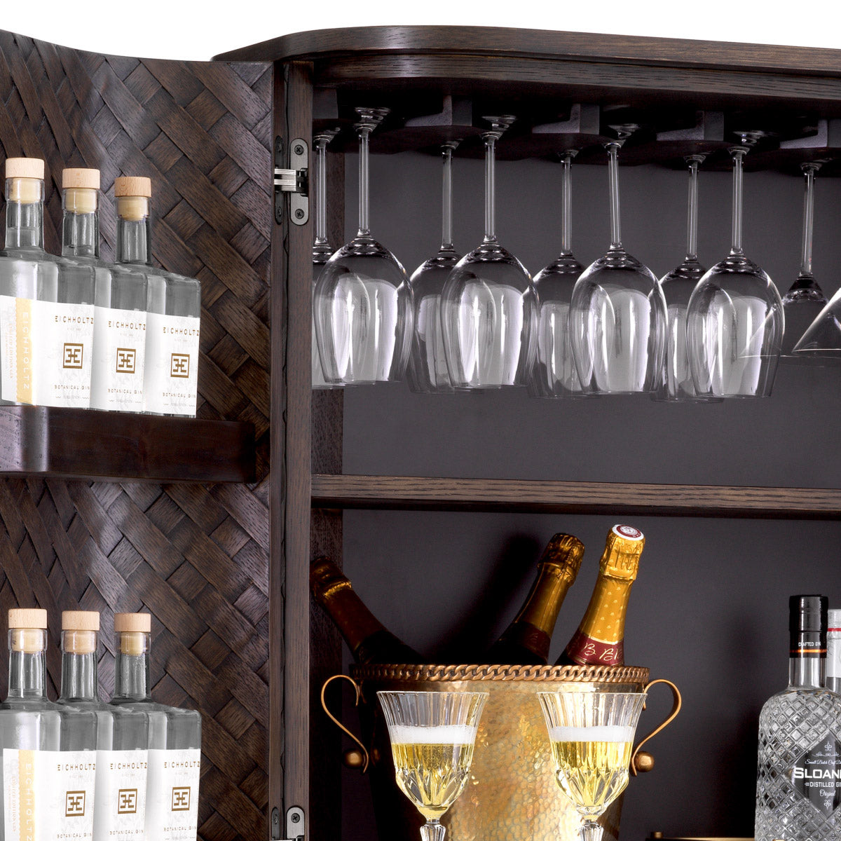 Eichholtz Bar Cabinet Nilsson by Eichholtz this wine cabinet pairs refined design with elevated materials for a statement in