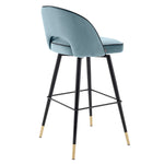 Eichholtz Bar Stool Cliff silhouette is accentuated with black faux leather piping. Bar Stool Cliff Crafted by Eichholtz this