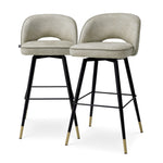 Eichholtz Bar Stool Cliff Elevate your space with the glamorous Cliff Mayer Bar Stool set, featuring sumptuous silver Mayer