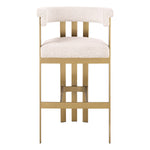Eichholtz Bar Stool Clubhouse the cozy and elegant Bouclé Cream fabric, this bar stool offers both comfort and style.