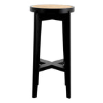 Eichholtz Bar Stool Dareau with a classic brown finish. The X-shaped cross connection offers reliable steadiness and the seat