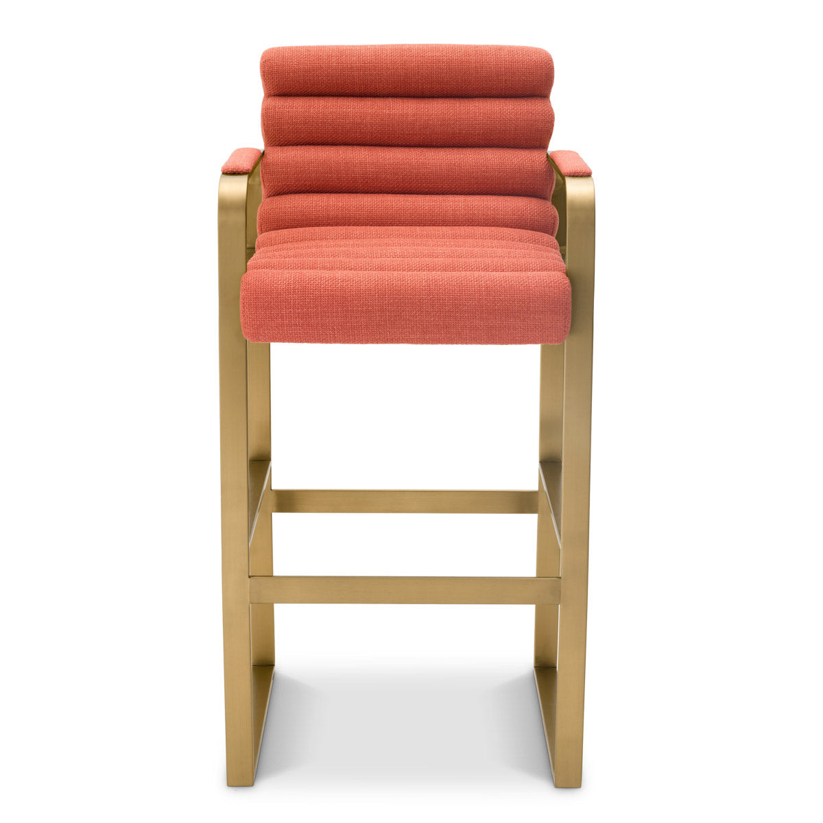 Eichholtz Bar Stool Olsen luxurious orange, making it a colorful item that infuses an exclusive vibe into any living