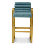 Eichholtz Bar Stool Olsen luxurious blue, making it a colorful item that infuses an exclusive vibe into any living
