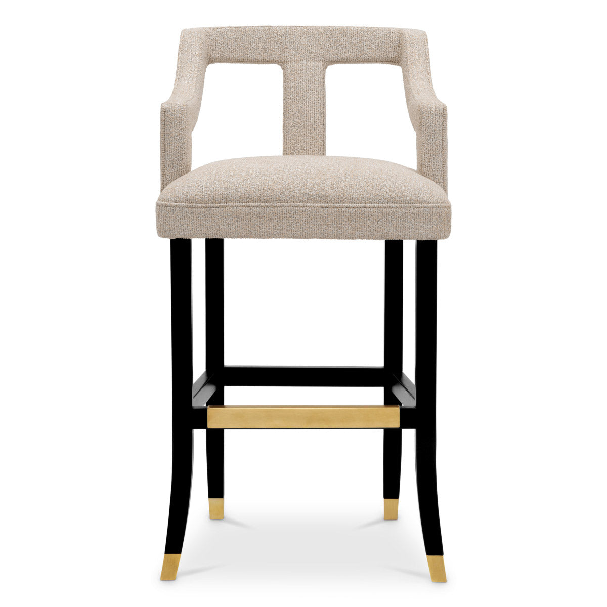 Eichholtz Bar Stool Roumier with brass accents, our interpretation of the Museum's chair exudes refined sophistication. Infuse your space
