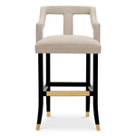 Eichholtz Bar Stool Roumier with brass accents, our interpretation of the Museum's chair exudes refined sophistication. Infuse your space