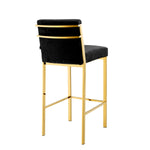 Eichholtz Bar Stool Scott your modern décor while its black velvet seat offers a comfortable seating experience. Bar Stool