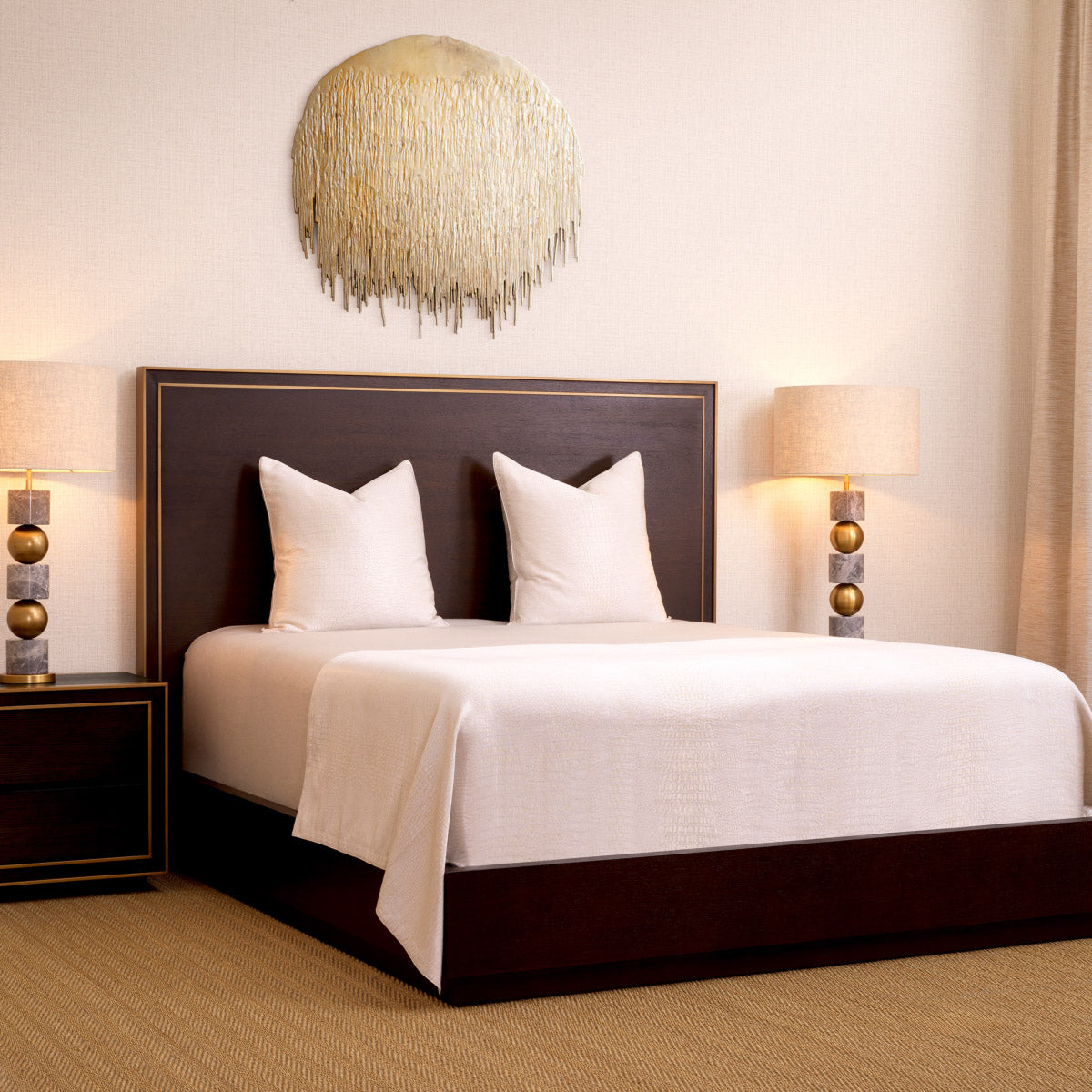 Eichholtz Bed Frame Camelot King size elevated materials for a statement in any luxury interior. Dimensions W 86.0" D 85.5" H