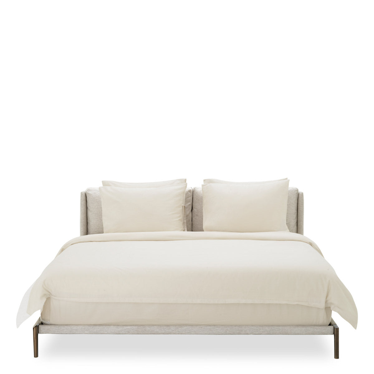 Eichholtz Bed Frame Gonzales King size radiates timeless elegance. The sleek, modern design of the Gonzales Bed Frame, coupled with its