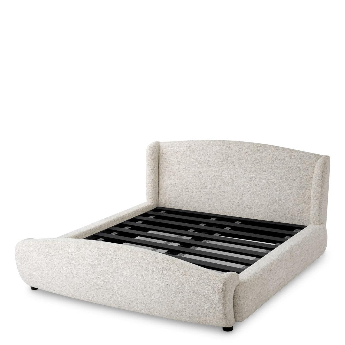 Eichholtz Bed Frame Mellory King size sophisticated ambiance. Its neutral hue and plush fabric blend impeccably complement diverse interi...