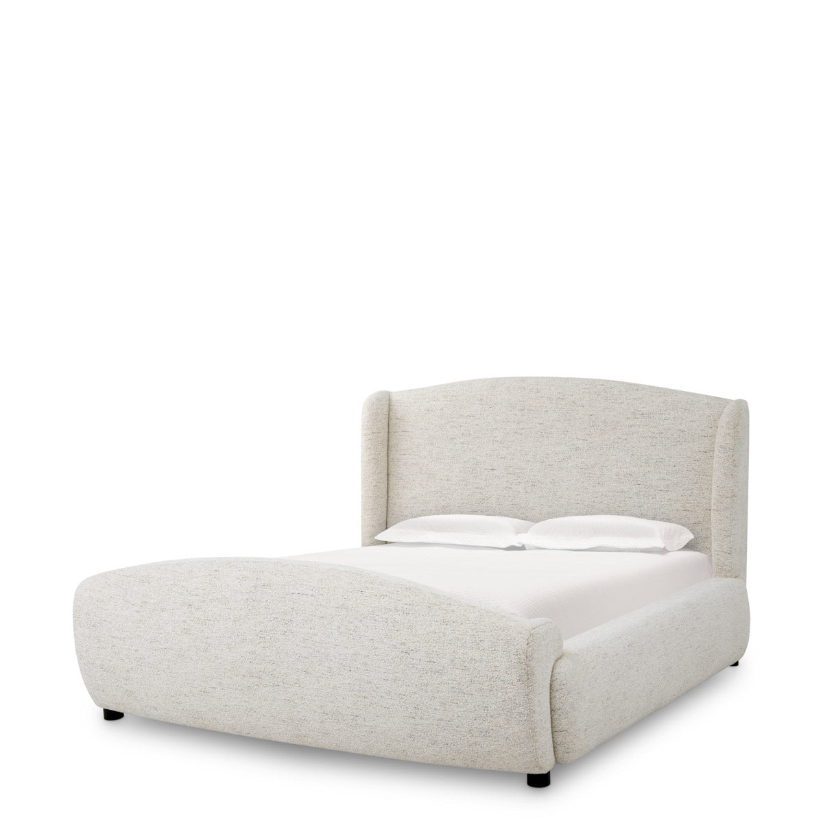 Eichholtz Bed Frame Mellory Queen size Elevate your bedroom with the Mellory Bed Frame in seashell off-white, offering a serene and