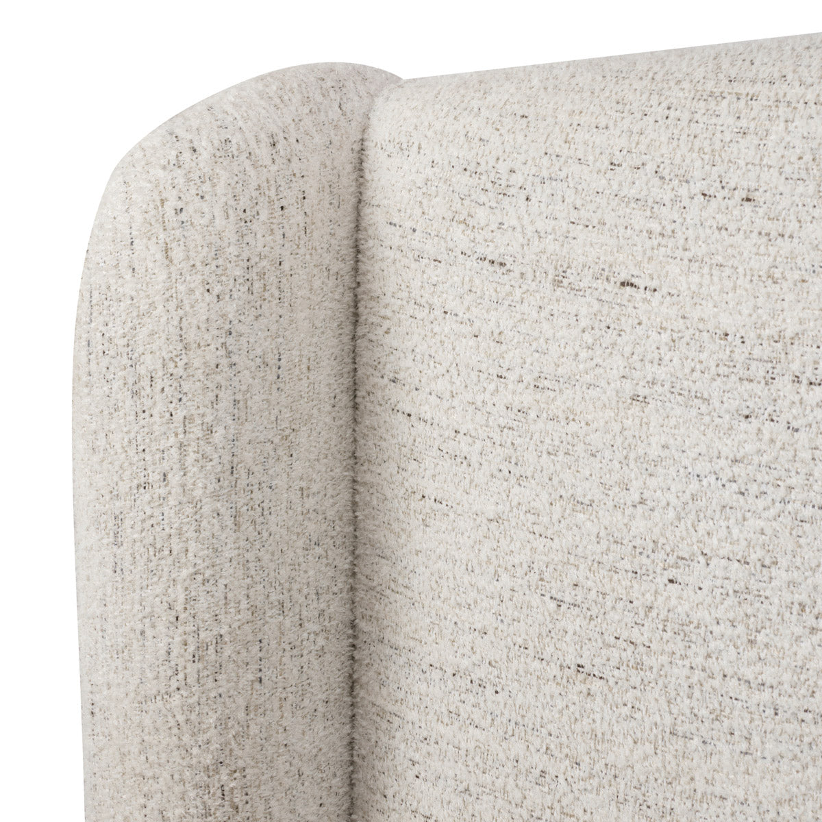 Eichholtz Bed Frame Mellory Queen size off-white, offering a serene and sophisticated ambiance. Its neutral hue and plush fabric blend im...